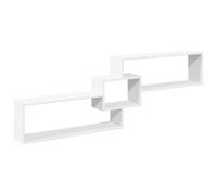 mtlskopl Armoire Murale 158x18x53 cm Blanc Bois d'Ingénierie, Meuble Suspendu Flottant pour Salon, Cuisine et Entrée, Vitrine Murale de Rangement Moderne et Esthétique