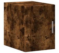 mtlskopl Armoire Murale Suspendue Chêne Fumé 30x42,5x40 cm Meuble de Rangement Mural en Bois d'Ingénierie Placard Flottant avec Porte Réversible pour Salon et Bureau