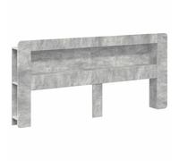 mtlskopl Armoire pour tête de lit, gris béton, 215 x 18,5 x 100 cm | Complément de lit élégant pour la chambre à coucher avec un espace de rangement pratique, des compartiments verticaux et une