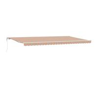 mtlskopl Auvent extensible multicolore 600 x 350 cm avec bras articulé avec télécommande pour jardin et terrasse - Store de terrasse stable en aluminium et tissu durable
