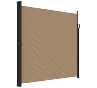 mtlskopl Auvent Latéral Rétractable 200x300 cm, Brise-Vue Extérieur pour Balcon Terrasse et Jardin, Paravent Rétractable avec Cadre en Acier et Aluminium, Coloris Taupe