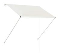 mtlskopl Auvent Rétractable Manuel Tissu PA et Acier 100x150 cm Crème | Protection solaire idéale pour terrasse balcon et fenêtre. Structure en acier stable avec toile lavable en polyester.