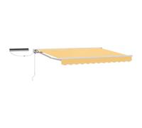 mtlskopl Auvent Rétractable Motorisé avec Télécommande Sable 3,5x2 m | Protection solaire motorisée avec semi-cassette pour terrasse et jardin. Inclut manivelle et kit de fixation extérieur.