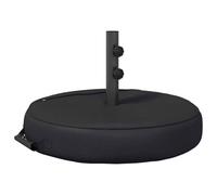 mtlskopl Base de Parasol de Jardin en Acier Carrée Noir 65x65x40 cm | Support de parasol extérieur robuste en acier noir avec sac de lestage à remplir pour stabiliser votre terrasse et jardin.