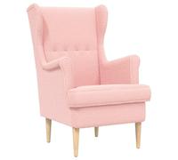 mtlskopl Bou auteuil rembourré Rose 65 x 79 x 100 cm | Fauteuil club élégant avec pieds en bois d'hévéa pour des heures confortables dans la chambre ou la chambre d'amis.