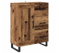 mtlskopl Buffet Bas de Rangement, Meuble Bas Industriel en Bois d'Ingénierie et Fer, Bahut avec 1 Porte et Tiroir pour Salon et Salle à Manger, Bois Ancien, 69,5 x 34 x 90 cm
