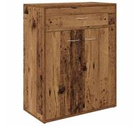 mtlskopl Buffet Bas de Rangement, Meuble de Salon en Bois d'Ingénierie Effet Vieux Bois, Commode avec 2 Portes et 1 Tiroir pour Entrée et Cuisine, Bahut Classique, 60x30x75 cm