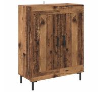mtlskopl Buffet Bas de Rangement Style Industriel en Bois d'Ingénierie et Fer, Meuble de Salon et Salle à Manger avec 2 Portes et Étagères, Décor Bois Ancien, 69,5 x 34 x 90 cm