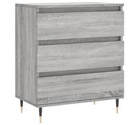 mtlskopl Buffet Bas Meuble de Rangement Commode de Salon avec Pieds en Fer Meuble d'Appoint en Bois d'Ingénierie pour Séjour Entrée et Bureau Sonoma Gris 60x35x70 cm