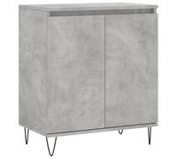 mtlskopl Buffet Bas Meuble de Rangement pour Salon et Entrée 60 x 35 x 70 cm Commode en Bois d'Ingénierie et Pieds en Fer Console Moderne avec Portes Couleur Gris Béton