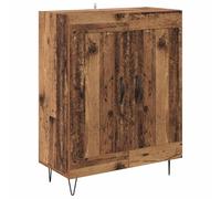 mtlskopl Buffet Bois Ancien 69,5 x 34 x 90 cm, Meuble Bas de Rangement en Bois d'Ingénierie et Fer avec 2 Portes et Étagères pour Salon, Salle à Manger et Couloir, Style Industriel