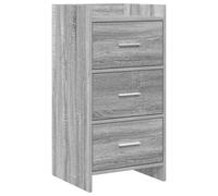 mtlskopl Buffet de Rangement Moderne avec 3 Tiroirs, Commode en Bois d'Ingénierie pour Salon, Salle à Manger et Couloir, Cabinet Rectangulaire, 40 x 36 x 80 cm, Gris Sonoma