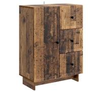 mtlskopl Buffet de Salon en Bois d'Ingénierie, Meuble de Rangement avec 3 Tiroirs et 1 Porte, Bahut Vintage pour Salle à Manger et Entrée, Finition Bois Ancien, 66 x 34,5 x 90 cm