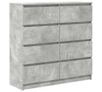 mtlskopl Buffet Gris Béton 100x35x99 cm Bois d'Ingénierie, Bahut de Rangement avec Portes et Étagères pour Salon, Salle à Manger, Couloir et Bureau, Meuble Bas Style Minimaliste