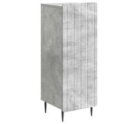 mtlskopl Buffet Gris Béton 34,5 x 33 x 92 cm en Bois d'Ingénierie, Meuble de Rangement avec 1 Porte à Charnière Pivotante, Bahut Moderne et Étroit pour Salon, Salle à Manger et Cuisine