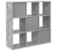 mtlskopl Buffet gris béton - Commode à 3 tiroirs - 102 x 31 x 99,5 cm - Meuble de salon moderne en bois - Design peu encombrant pour couloir et salon