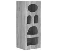 mtlskopl Buffet Gris Sonoma 40 x 35 x 100,5 cm, Meuble Bas de Rangement en Bois d'Ingénierie, Bahut Moderne et Étroit pour Salon, Salle à Manger et Couloir, avec Étagères