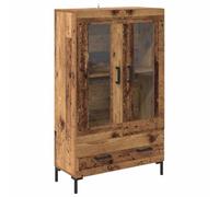 mtlskopl Buffet Haut Meuble de Rangement Salon Armoire Haute en Bois d'Ingénierie Coloris Bois Ancien 69,5 x 31 x 115 cm avec 1 Tiroir et 2 Portes Style Moderne