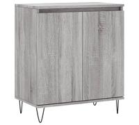 mtlskopl Buffet Meuble de Rangement Bas Design Moderne pour Salon Entrée Commode avec Pieds en Fer Stable Coloris Sonoma Gris Bois d'Ingénierie 60 x 35 x 70 cm