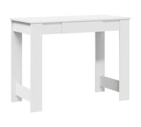 mtlskopl Bureau blanc 100 x 45 x 75 cm en bois - Design moderne - Construction robuste avec espace de rangement - Pour bureau à domicile, chambre à coucher, bureau, jeux et études