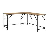 mtlskopl Bureau d'angle en L 149 x 149 x 75 cm Bois d'Ingénierie | Grand espace de travail pour salon ou bureau à domicile, structure stable en acier supportant jusqu'à 60 kg.