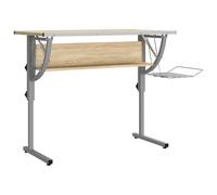 mtlskopl Bureau de Dessin Réglable Table d'Architecte 110x53 cm | Table de dessin inclinable avec étagère de rangement et porte-revues pour studio, bureau à domicile ou chambre.