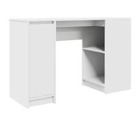 mtlskopl Bureau Secrétaire Blanc 120x42x76 cm Bois d'Ingénierie | Table de travail avec espaces de rangement pour salon et bureau, facile à nettoyer avec fixation murale.