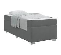 mtlskopl Cadre de lit avec matelas, gris foncé, 90 x 200 cm, design moderne en tissu dérivé du bois, robuste et durable, pour chambre à coucher, chambre d'amis, chambre d'adolescent