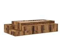 mtlskopl Cadre de lit en bois recyclé - 234 x 103 x 53,5 cm - En matériau dérivé du bois - Design moderne - Lit simple 70 x 190 cm - Peu encombrant - Pour chambre d'adolescent, chambre d'amis
