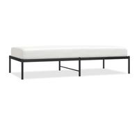 mtlskopl Cadre de lit en métal - 90 x 190 cm - Noir - Avec sommier à lattes, cadre en acier robuste - Lit simple pour chambre à coucher, chambre d'amis et chambre d'adolescent - 196 x 95 x 31 cm
