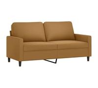 mtlskopl Canapé 2 Places en Velours Marron 158 cm, Petit Canapé de Salon Moderne Droit avec Pieds en Métal et Coussins Rembourrés pour Bureau, Chambre et Espace de Détente