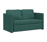 mtlskopl Canapé-Lit Convertible 2 en 1 Vert Foncé 112x174x55 cm, Canapé de Sol 2 Places en Tissu Polyester avec Structure en Métal et Coussins pour Salon, Studio et Bureau