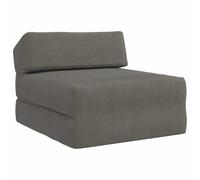 mtlskopl Canapé-Lit Pliable 1 Place, Canapé Convertible en Matelas de Sol 160 x 60 x 12 cm, Fauteuil Chauffeuse en Tissu Respirant pour Studio, Salon et Chambre, Gris Clair
