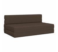 mtlskopl Canapé-Lit Pliable 2 en 1, Canapé Convertible en Matelas de Sol en Tissu Polyester Doux, Chauffeuse 1 Place pour Salon et Chambre d'amis, Taupe, 152 x 86,5 x 60 cm
