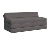 mtlskopl Canapé-lit Pliable 2 Places, Chauffeuse Convertible en Matelas de Sol 120x60x49 cm, Banquette Lit d'Appoint en Tissu Polyester avec Housse Amovible, Gris Clair