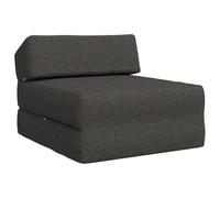 mtlskopl Canapé-Lit Pliable Gris Foncé 60 x 70 x 41 cm, Chauffeuse Convertible 1 Place en Tissu avec Rembourrage Mousse, Lit d'Appoint et Matelas de Sol pour Salon et Studio