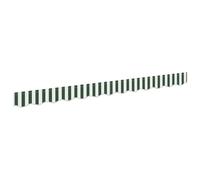 mtlskopl Cantonnière d'Auvent Rayé Vert et Blanc 330x20 cm en Toile | Toile de rechange décorative pour lambrequin de store extérieur, idéale pour ombrager votre terrasse ou jardin.