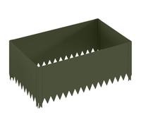 mtlskopl Clôture de jardin en fer à double tige - Vert - 6,8 x 2 m | Kit de clôture robuste en treillis pour jardin et terrasse, comprend 20 panneaux de clôture solides et 5 poteaux vert olive.