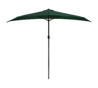 mtlskopl Demi Parasol de Balcon Vert 270x144 cm avec Manivelle Aluminium