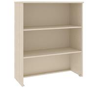 mtlskopl Dessus de Buffet HAMAR en Bois de Pin Massif Marron Miel 85x35x100 cm, Surmeuble de Rangement Vaisselier Rustique avec 2 Étagères pour Salon et Salle à Manger