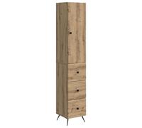 mtlskopl Ensemble de 2 armoires en chêne Artisan, armoire d'appoint et armoire murale, commode avec 3 tiroirs et 1 porte, 34,5 x 34,5 x 90 cm, système de rangement moderne pour salon et bureau à