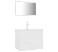 mtlskopl Ensemble de meubles de salle de bain en bois blanc 60 x 38,5 x 45 cm avec lavabo en céramique et miroir, design moderne, push-open pour petites salles de bains et toilettes d'invités