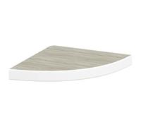 mtlskopl Étagère d'angle Murale Chêne et Blanc 35x35x3,8 cm, Tablette Flottante Suspendue en MDF Alvéolaire et Métal pour Salon, Chambre, Bureau et Décoration de Livres