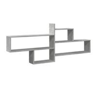 mtlskopl Étagère Murale Gris Béton 167,5x18x68 cm, Bibliothèque Suspendue en Bois d'Ingénierie, Meuble de Rangement Flottant avec Compartiments pour Salon, Chambre et Bureau
