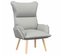 mtlskopl Fau-teuil Relax en Tissu et Contreplaqué Gris Nuage, 1 Pièce | Ce siège de relaxation moderne avec pieds en bois d'hévéa apporte confort et élégance à votre salon ou bureau.