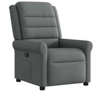 mtlskopl Fauteuil Inclinable Manuel Salon, Chaise Relax en Tissu Gris | Chaise relax de salon avec dossier réglable à 135 degrés et poche latérale pratique pour télécommande.