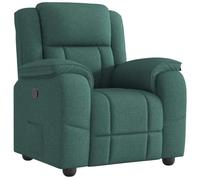 mtlskopl Fauteuil Relax Inclinable Manuel en Tissu Vert Foncé | Ce fauteuil ergonomique inclinable à 135 degrés apporte un confort optimal dans votre salon ou bureau.