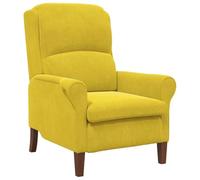 mtlskopl Fauteuil Salon Moderne en Velours Jaune 76x94x102 cm | Siège relaxant avec accoudoirs roulés et dossier haut de 67 cm pour sublimer votre chambre ou salon.