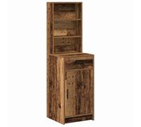 mtlskopl Haut Armoire de Rangement Meuble Colonne Salon, Buffet Étroit en Bois d'Ingénierie avec 1 Tiroir et 1 Porte, Style Vintage Bois Ancien, 40 x 40,5 x 135 cm