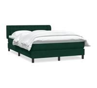 mtlskopl Lit à sommier tapissier, 160 x 220 cm, vert foncé, lit en velours avec matelas à ressorts ensachés et surmatelas, lit rembourré avec tête de lit réglable en hauteur pour chambre à coucher
